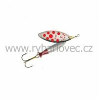 Mepps aglia longheavy-stříbrná-červ.tečky 2/16g